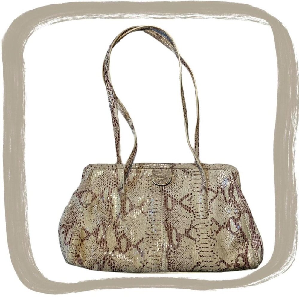 Alfani Snakeskin Print Leather Purse